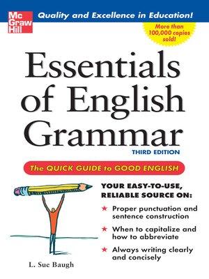 cover image of Essentials of English Grammar